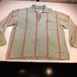 VINTAGE 90s 1990s QUIKSILVER SALTWATER DENIM 1/4 ZIP PULLOVER SHIRT Mens L